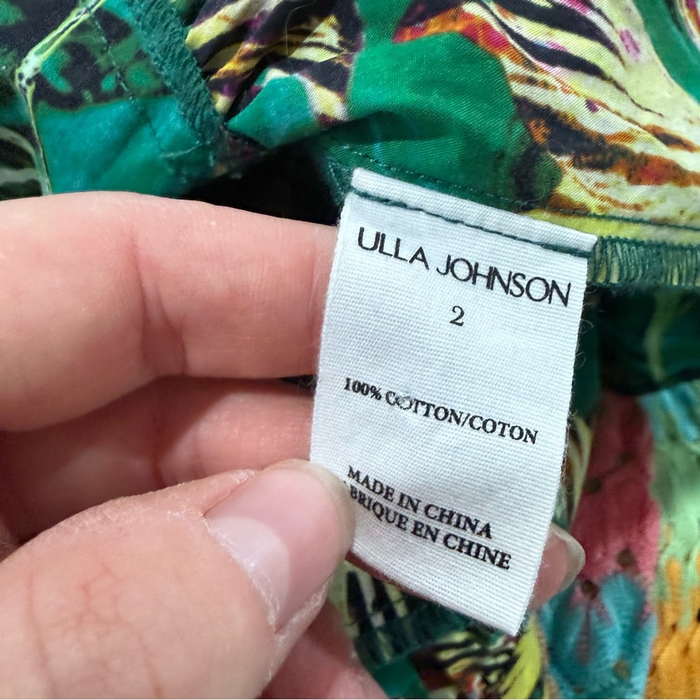 Ulla Johnson Dress Alita Mini in Tigerlily Green - Picture 5 of 7